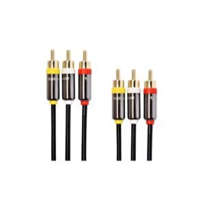 BlueRigger RCA Stereo Cable - 3 x RCA Male to 3 x RCA Male Audio Cable (6ft /10ft /15ft)