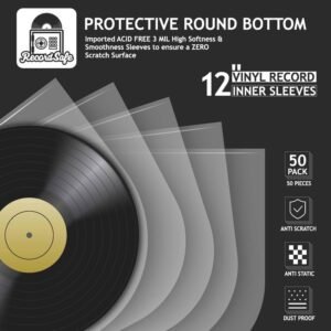 Record Safe – Premium Vinyl/Record Round Bottom Inner Sleeves