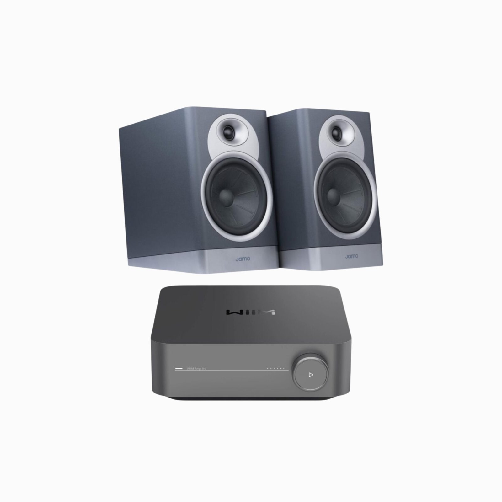 Jamo S7-17B Bookshelf Speaker and WiiM Amp Pro Package