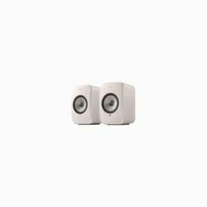 KEF LSX II LT Wireless Streaming Powered/Active Bookshelf Speaker (Pair) (Stone White)
