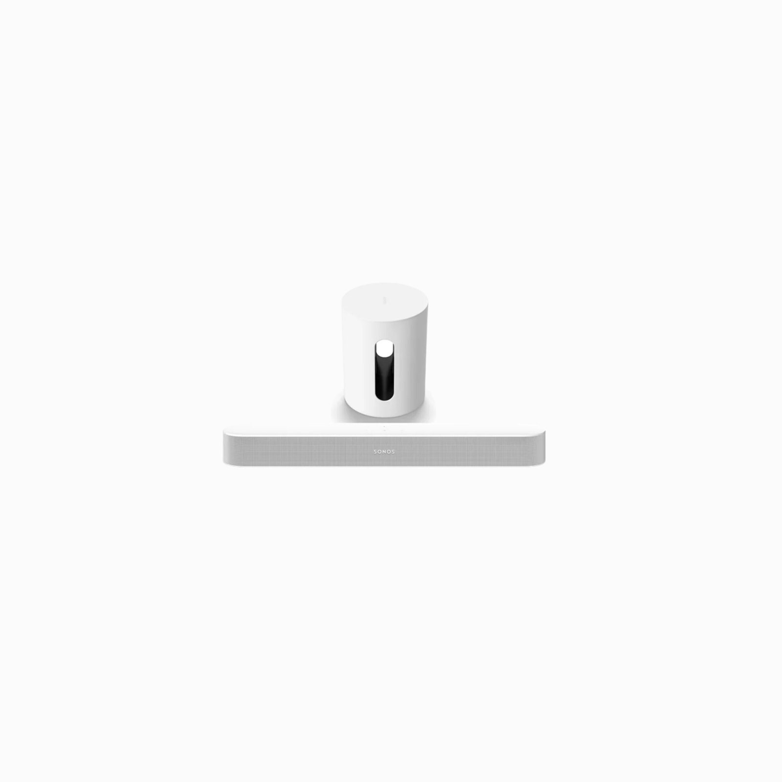 Sonos Beam Gen 2 Compact Wireless Dolby Atmos Soundbar + Sonos Sub Mini (White) (Bundle Pack)