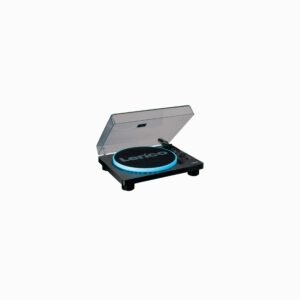 Lenco LS-50LED BK - Record Player with PC encoding, speakers and lights (Black)
