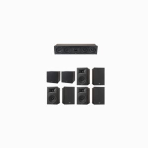 JBL Stage 250B Series 7.2 Channel- 7.2 Bookshelf Speaker Bundle Package (Includes Stage 250B, 245C, 200P)