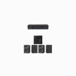 JBL Stage 250B Series 5.1 Channel- 5.1 Bookshelf Speaker Bundle Package (Includes Stage 250B, 245C, 220P)