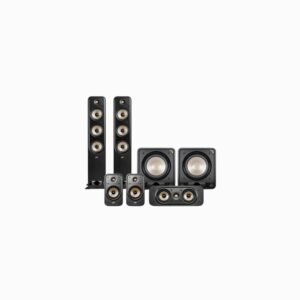 Polk Audio Elite Signature ES 60 Floor Standing + ES30 Center + ES20 Surrounds + Polk Audio HTS-12 Subwoofer (5.2 Speaker Package Bundle)