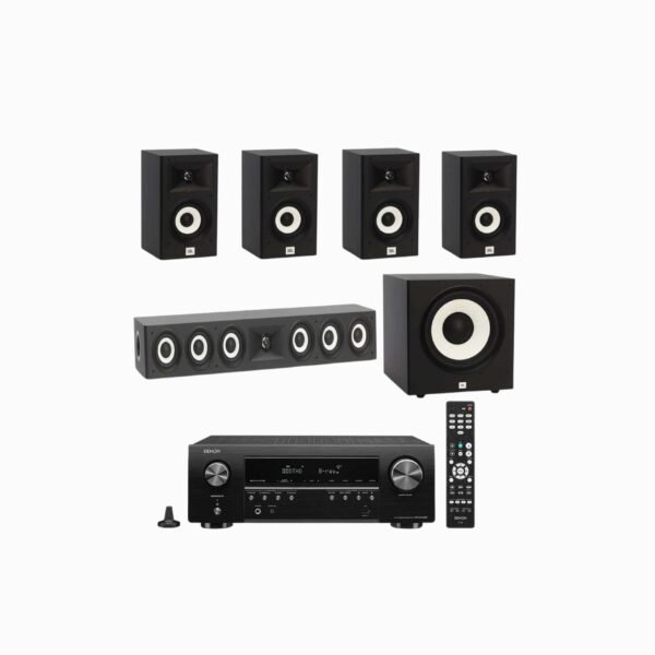 Denon AVR-X550BT AV Receiver + JBL A120 Bookshelf+ A135C Centre Channel ...
