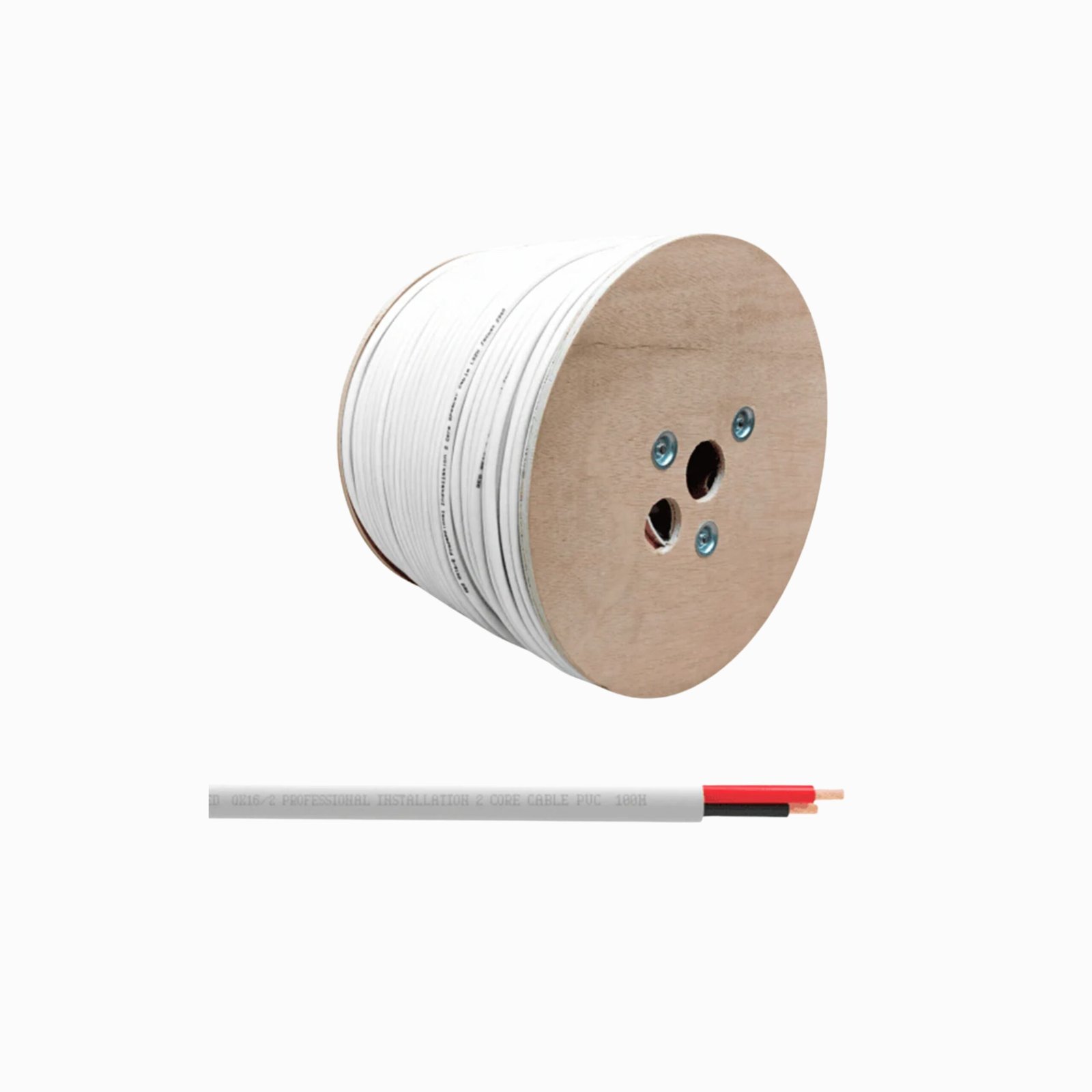 QED QX16/2 -2 Core Speaker Cable (White Colour Jacket)- 100 Meters Spool - Image 3